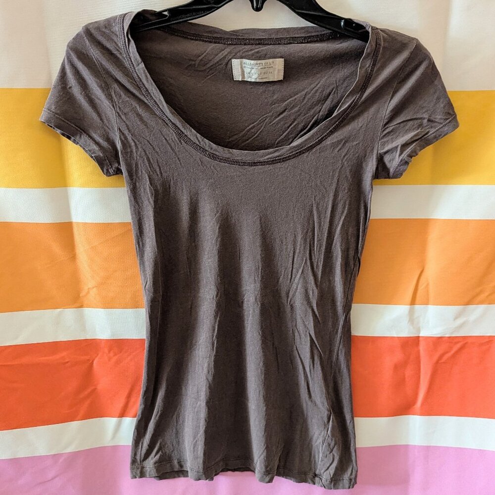 Allsaints Stam Tee Mushroom Brown Layering Grunge Fall Indie Whimsigoth Forest 2